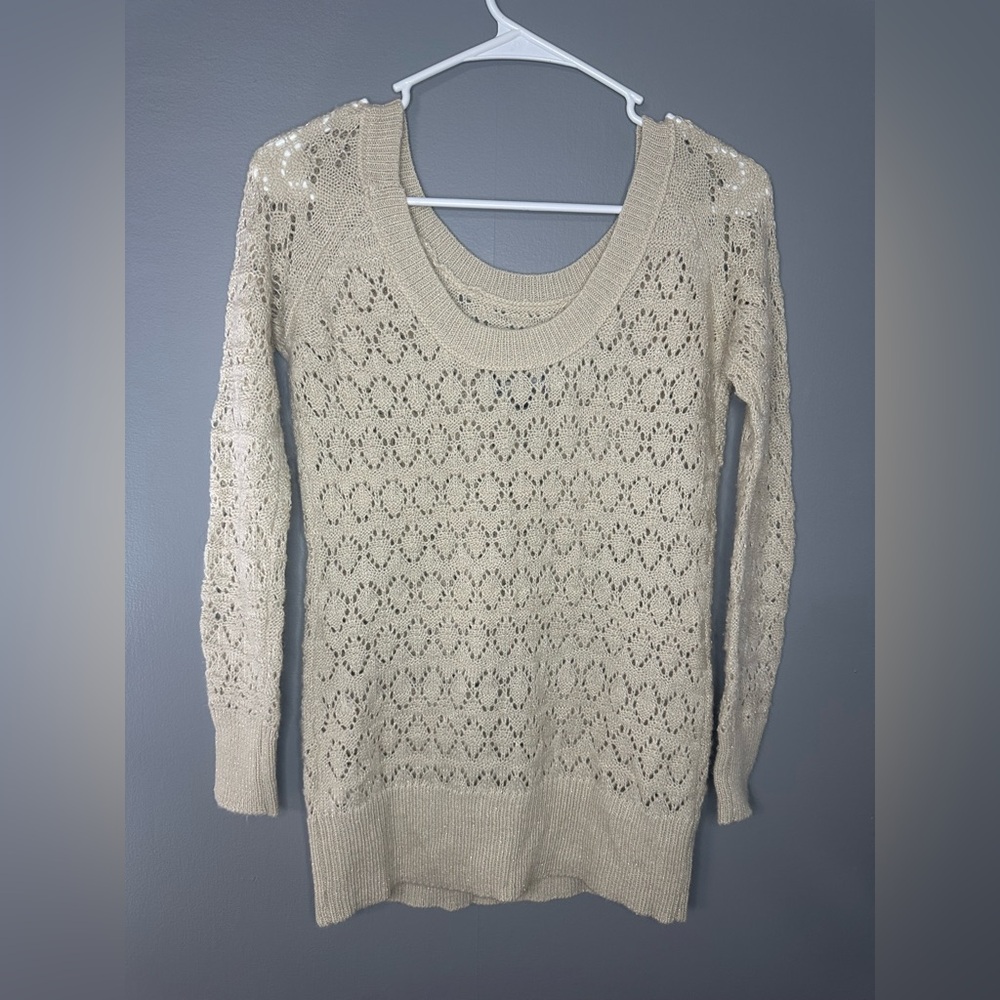 American Eagle outfitters Elegant Cream Women's Sweater - Picture 14 of 14